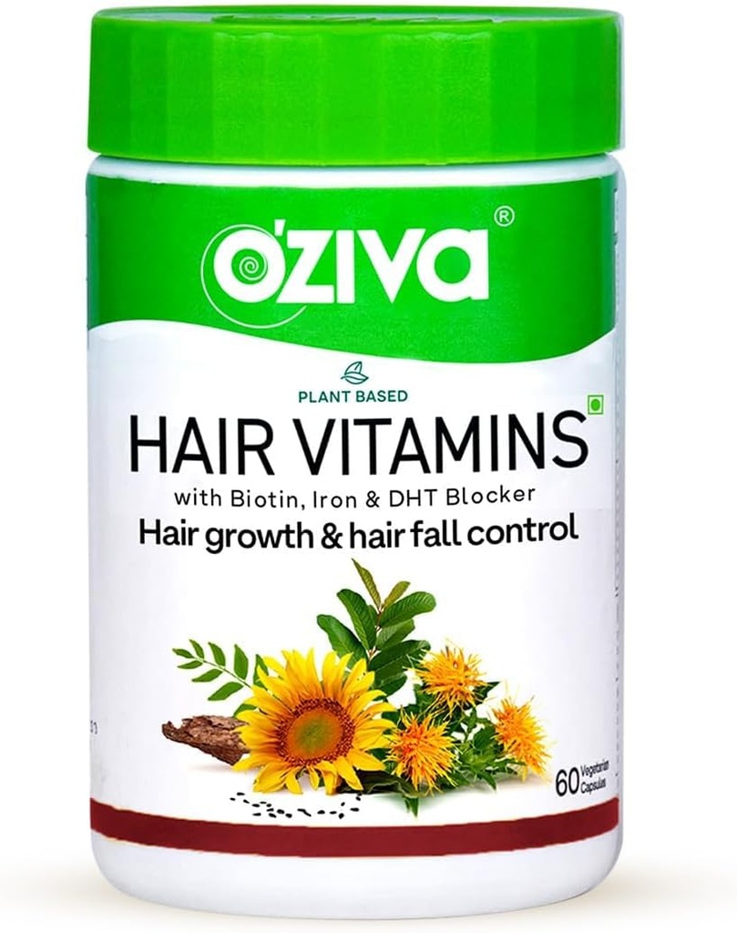 Saç Büyümesi ve Saç Sonbahar Kontrolü için Saç Kapsülleri, Biotin ile% 100 Doğal, Demir, FB Blocker & Vitamin E,Clinically Proven Hair Growth Supplements for Women & Men,60 Capsules