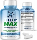 TTFD Thiamine B1 Supplement 60Capsules Made in USA- Thiamine TTFD Vitamin B1 MAX, High-Potency Supplement for Energy & Focus, Supports Healthy Nerve Function & Overall Wellness by MaxLife Naturals