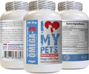 My PETS LLC Dog protein Supplement - Omega 3 Fish Oil for Dogs - Advanced Premium Quality - epa for Dogs - 180 Softgels (1 Şişe)