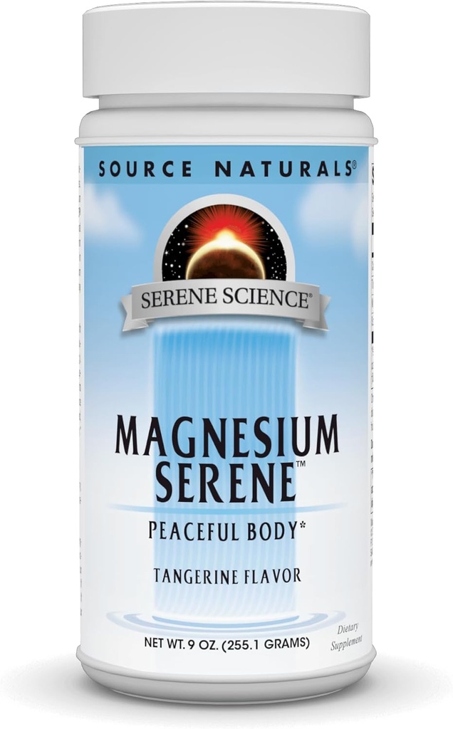 Source Naturals Serene Science Magnezyum Serene, Barışlı Vücut*, Tangerine Flavored - 9 Ounce Toz