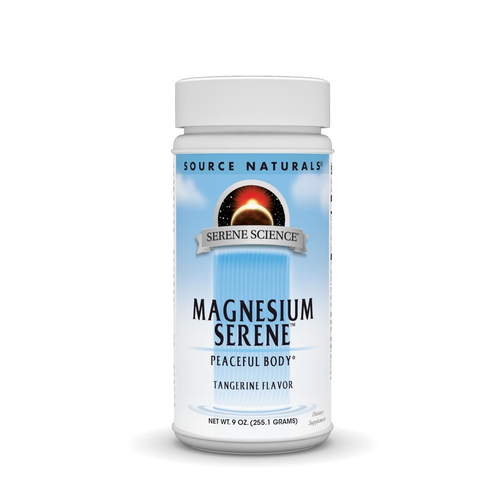 Source Naturals Serene Science Magnezyum Serene, Barışlı Vücut*, Tangerine Flavored - 9 Ounce Toz