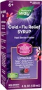 Nature's Way Cold+Flu Relief Syrup, Umcka, Ateş*, Sore Throat, Cough, Congestion, Body Aches*, Homeopathic, Phenylephrine Free, 0.05% Alkol, Berry Flavored, 4 Fl Oz (Package Vary)