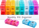 ASprink Monthly Pill Organizer 2 Times a Day,30 Day One Moon Pill Box AM PM,31 Day Pill Case Small Karşılaştırmalar to Hold Vitamins,Travel Medicine Organizer,31 Day Pill Organizer Two a Day