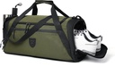 Erkekler ve kadınlar için spor salonu, Büyük Duffle Bag For Men Travel, Weekend Overnight Bag with Ayakkabı Karşılaştırması & Wet Pocket, Su Dayanıklı Spor Duffle Bag Gymbag A-TD-003-Green