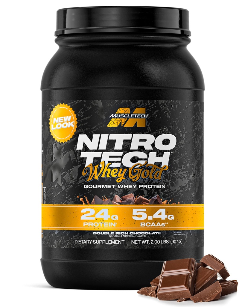 Kastech Whey Protein Toz (Çift Zengin Çikolata, 2LB) - Nitro-Tech Whey proteini Lean Muscle & Recovery için Smoothie Mix - 24g of Whey Gold for Women & Men - Ambalaj Vary