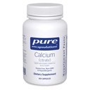 Pure Encapsulations Calcium (Citrate) - Supplement for Bone, Teeth, Colon, and Cardiovascular Health Support* - with Premium Calcium Citrate - 60 Capsules
