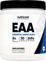 Nutricost EAA Powder 30 Μερίδες (Άγευστη) - Απαραίτητα Αμινοξέα - Μη ΓΤΟ, Χωρίς γλουτένη, Φιλικά προς τους χορτοφάγους