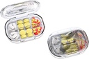 Küçük Pill Box, Moisture Kanıt Pill Case, Seyahat Pill Pocket Purse, Günlük Portatif Tıp Vitamini, Balık Yağı, Tamam (Beyaz)