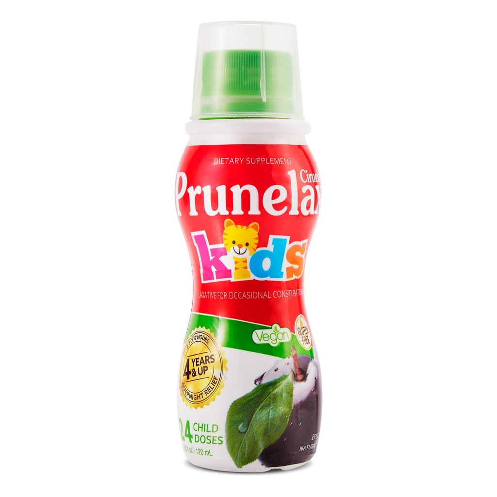 Prunelax Ciruelax Regular Strength Liquid Laxative for Kids - Gentle Relief for Occasional Constipation, Senna Extract, Vegan & Gluten-Free, Fast-Acting Overnight Relief - 4.05 fl oz