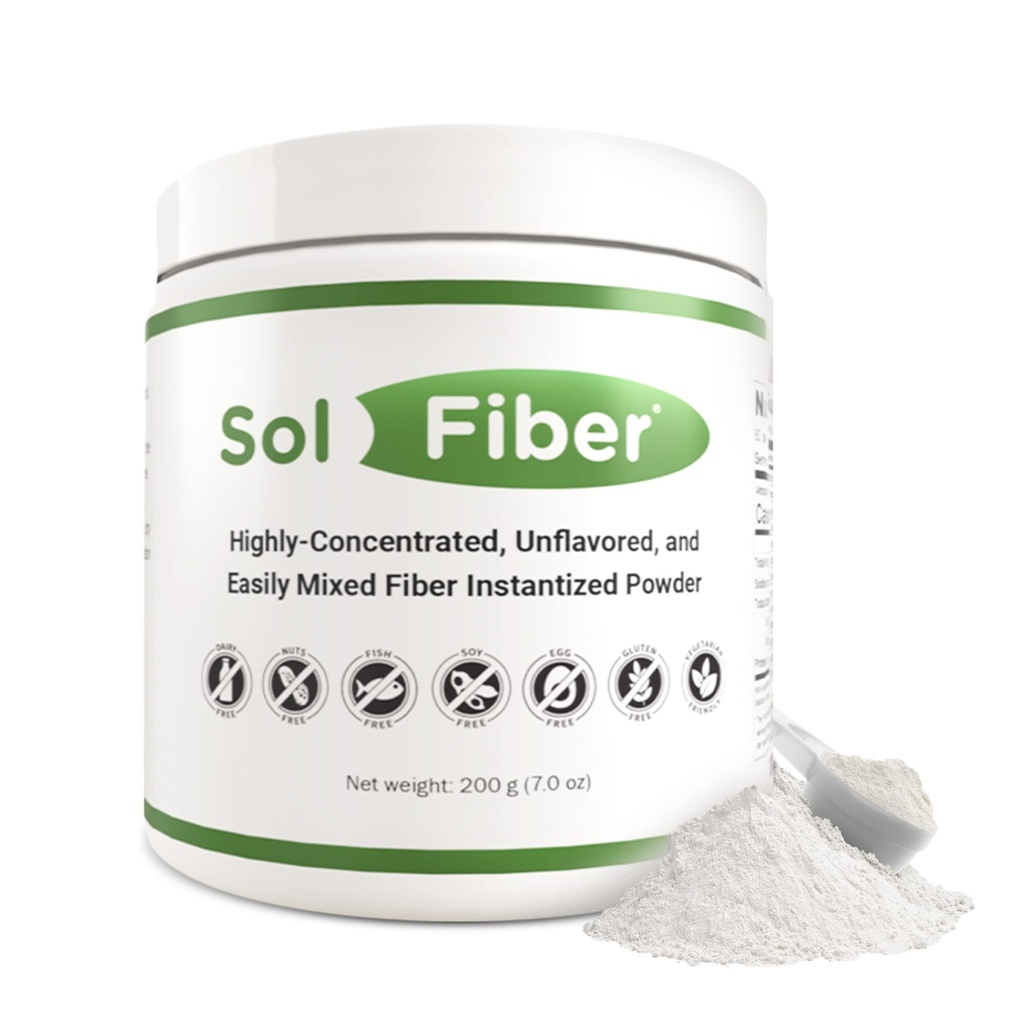 SolFiber Prebiyotik Toz Supplement, Non-GMO Alternatif to Fiber Gummies, Supports Digestive Health, Easy-to-Mix ve HighlyConcented Fiber Toz, 7 Ounces, 60 Hizmetler