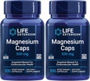 Life Extension Magnezyum Caps, 500 mg, Succinate, Kalp Sağlığı, Sağlıklı Kemikler, Metabolism Desteği - İki - 2 x 100 Vegetarian Capsules