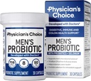 Doktor'un Erkekler için Probiyotikleri - 70 Milyar CFU - 8 Strains - w/Selenium & Organik Prebiyotikler - Destekler Digestive Health, Microbiome, Colon, & Immune Health - Advanced Men's Probiyotik - 30ct