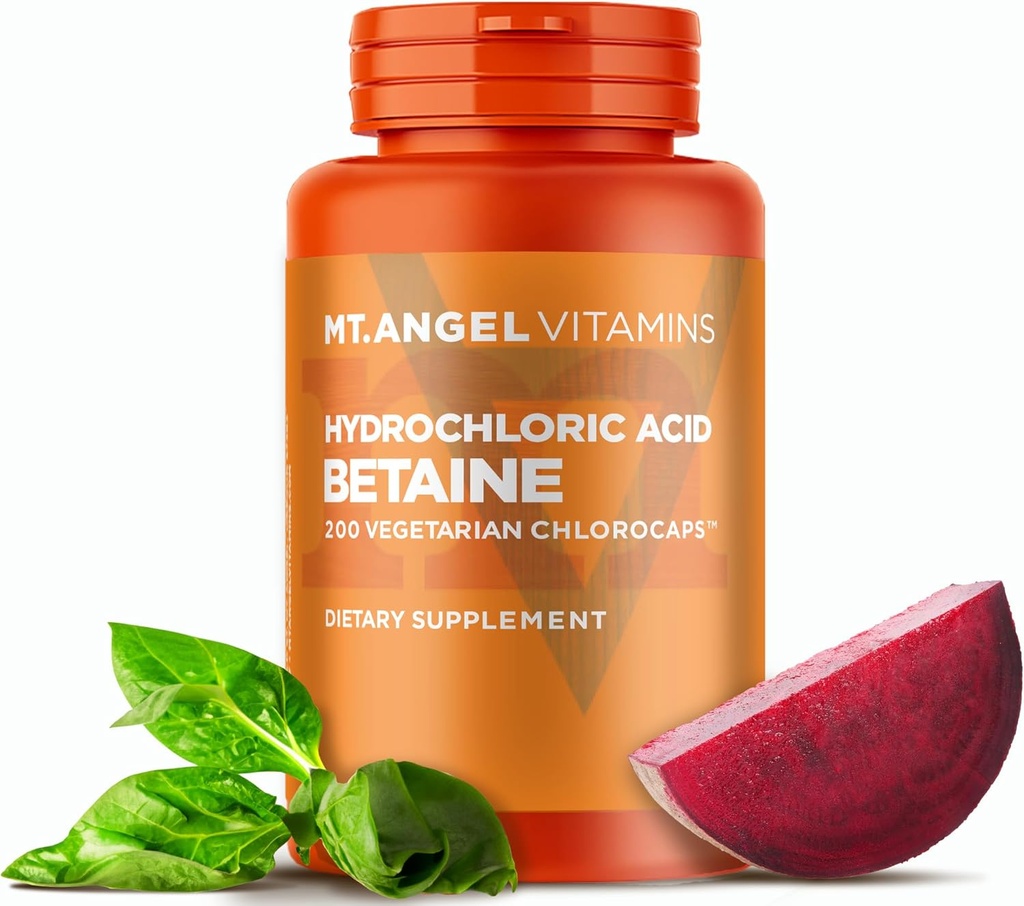 Βιταμίνες Αγγέλου - Hydrochloric Acid Betaine, Υποστηρίζει Υγιεινή Διέγερση & Γαστρικοί Χυμοί (200 Χορτοφαγικά Chlorocaps)