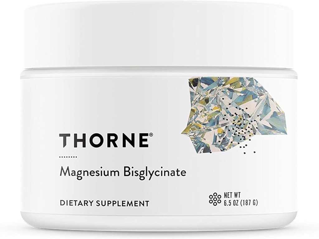 THORNE - Μαγνήσιο Bisglycinate - σε σκόνη Μαγνήσιο Formula - Υποστήριξη Ξεκούραστος ύπνος, μυϊκή χαλάρωση, υγεία της καρδιάς, και Μεταβολισμός * - NSF Certified for Sport - 60 Services - 6,5 Oz Jar