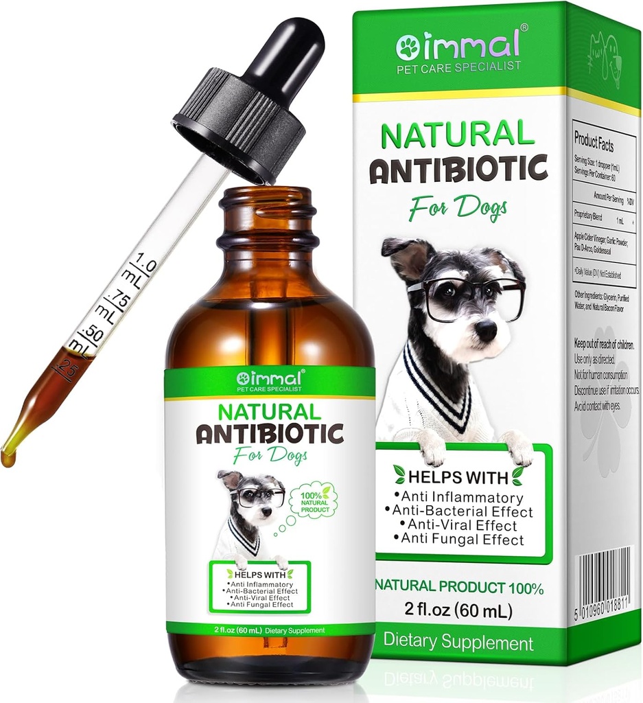 Generic Antibiotics for Dogs, Dog Antibiotics, Dog Προμήθειες Αντιβιοτικά, Φυσικό σκυλί Αντιβιοτικά Υποστηρίζει Αλλεργία και Itch Relief, Dog Multivitamin for Pets-60ml / 2 FL Oz