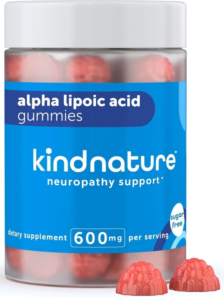 Türlü Alfa Lipoic Acid Gummies - Neuropati Supplements - Vegan, Sugar-Free, Low Calorie 600 mg ALA Supplement - Pure ALA Alfa Lipoic Acid 600mg for Antioksial Supplements