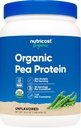Nutricost Organic Pea Protein Toz (1 LB) Unflavored - Sertifikalı USDA Organik, Bitkilerden Protein, Vejetaryen Dostu, Gluten Free, Non-GMO