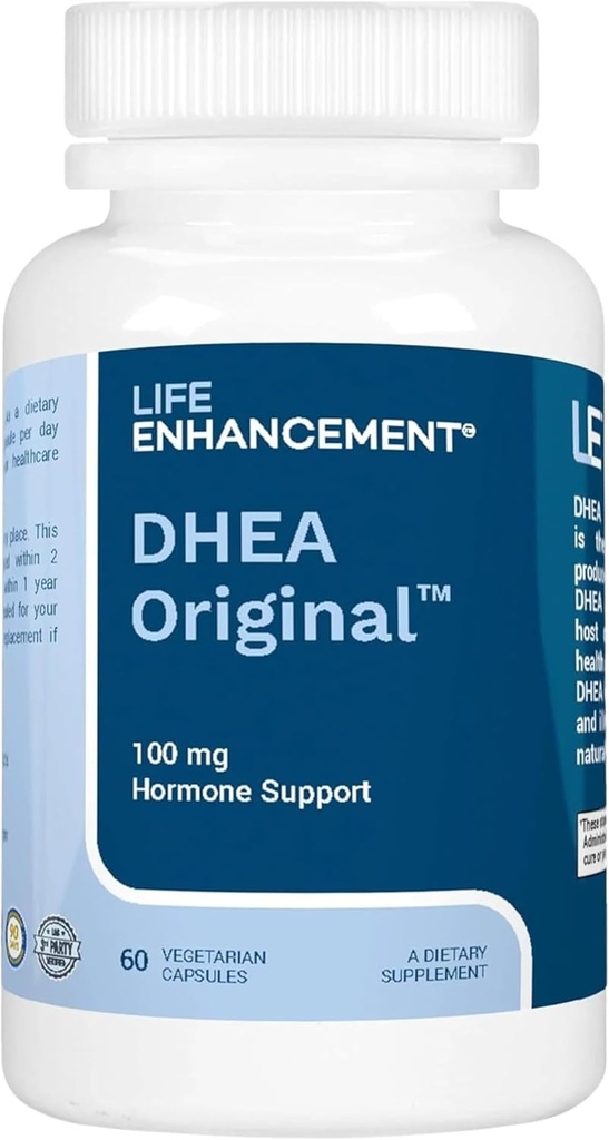 Hayat Geliştirme DHEA Original - 100 mg DHEA Supplement with 10 mg Vitamin C- 60 Servisler
