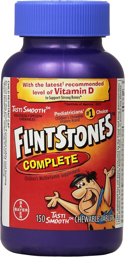 Flintstones Children's Complete Multivitamin Chewable Tabletler, 150 Kont