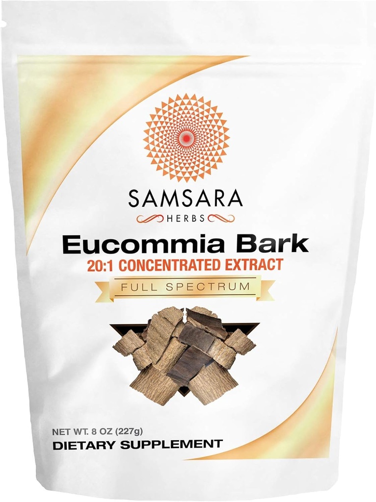 Samsara Herbs Eucommia Extract Powder - 20:1 Συμπυκνωμένο εκχύλισμα (8oz/227g)