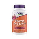 Τώρα Συμπληρώματα Βιταμίνη D3 K2, 1.000 IU/45 mcg, Καρδιαγγειακή Υποστήριξη, Υποστηρίζει την υγεία των οστών, 180 κάψουλες χορτοφάγων - Vegan, Χωρίς γλουτένη, Kosher