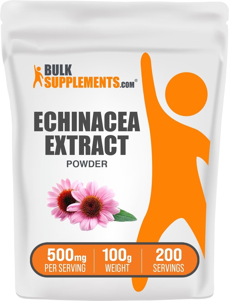 BulkSupplements.com Echinacea Extract Toz - Echinacea Extract, Herbal Supplement for Immune Support - Vegan & Gluten Free, 500 mg per Service, 100g (3.5 oz) (Paket of 1)