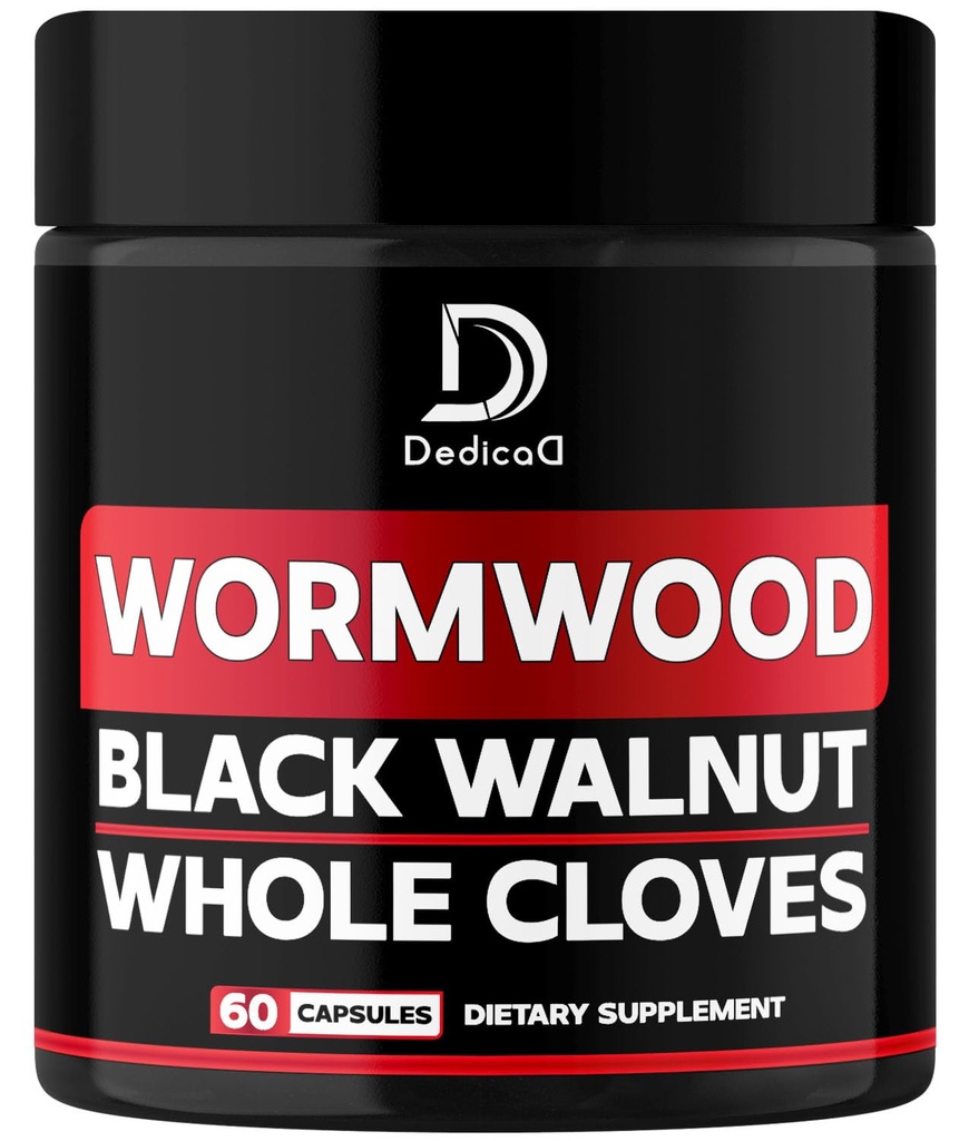 Black Walnut & Cloves ile 1500 mg Wormwood Capsules - Immunity için Artemisia Annua Supplement - 60 Vegan Capsules