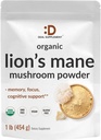 DEAL ΣΥΜΠΛΗΡΩΜΑ Βιολογικά Λιοντάρια Mane Mushroom Powder Supplement, 1.500mg ανά υπηρεσία, 1lb – Active Fruiting Body & Mycelium Extract – Natural Brain Nootropic & Immune System Booster – Μη ΓΤΟ