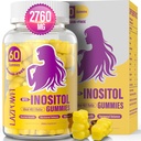 Myo-Inositol & D-Chiro Inositol,Inositol Gummies with Vitamin D3, Magnezyum Glycinate, Omega-3, Folate & çinko, Inositol Supplement Menstrual Cycle for Women-40:1