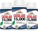 Rise-N-Shine Catalase Supplement 15,000 - Saç Sağlığı için Güçlü Antioksi Enzyme - 90 Capsules - 3 Tam Boyut Şişeleri Paketi (90-Day Supply)