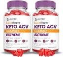 Justified Laboratories (2 Pack Rapid Ripped Keto ACV Gummies Extreme 2000MG Hızlıca Vinegar, Pomegranate Beet Juice B12 Vegan Non GMO 120 Gummys