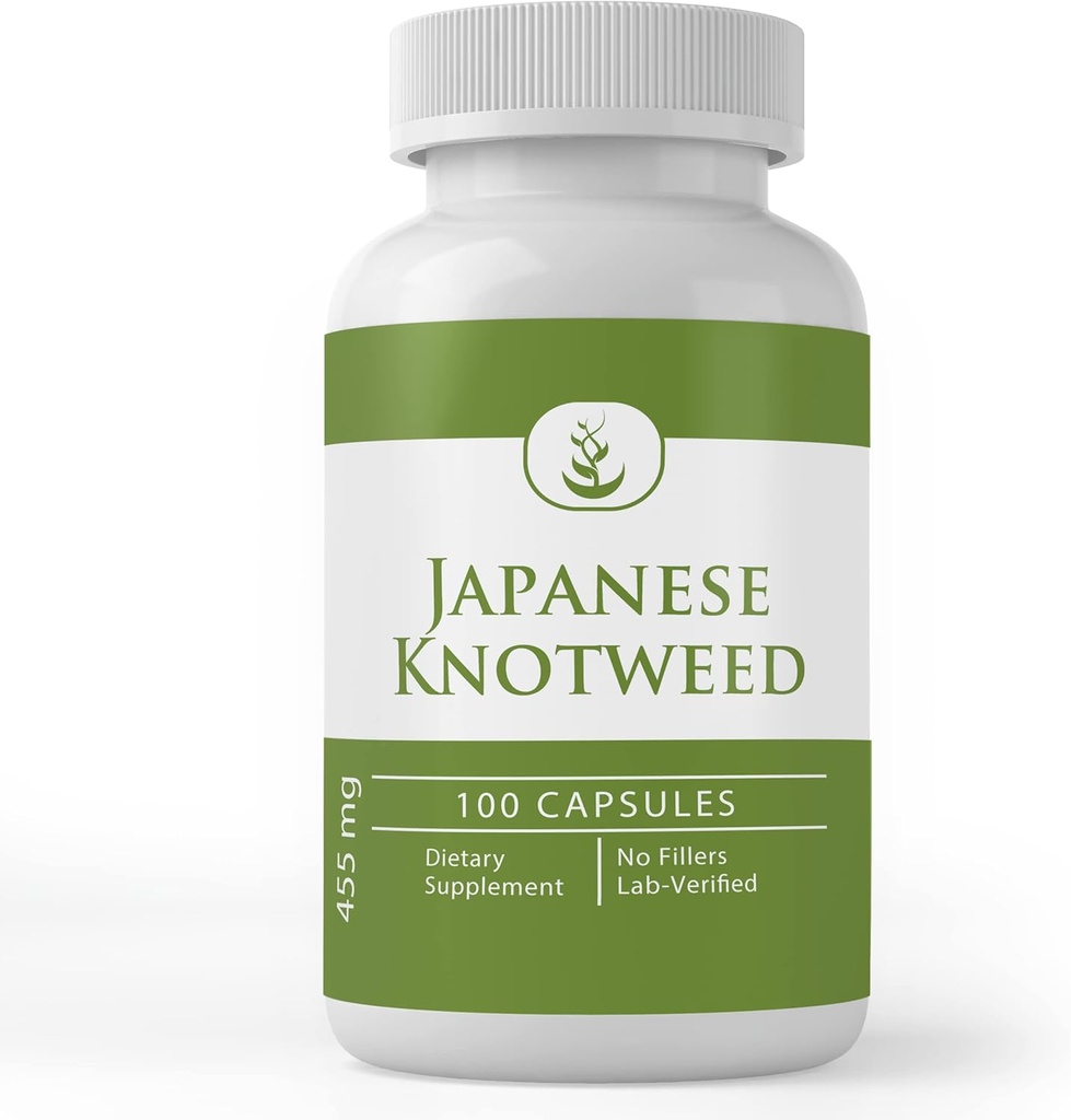 Pure Original Materialss Japon Knotweed, (100 Capsules) Her zaman Pure, Nomixs veya Fillers, Lab TY