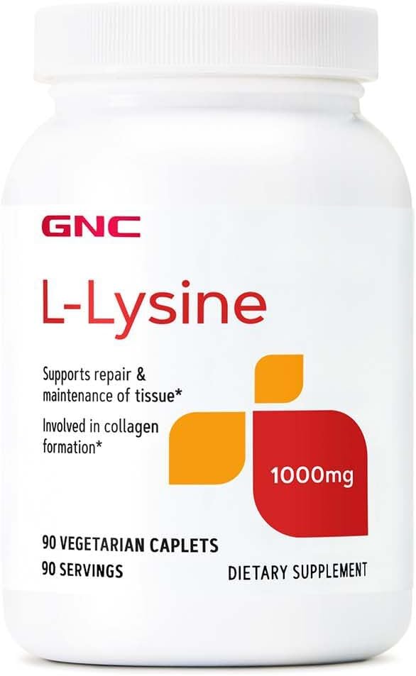 GNC L-Lysine 1000 mg - 90 Vejetaryen Tabletler (90 Hizmet)