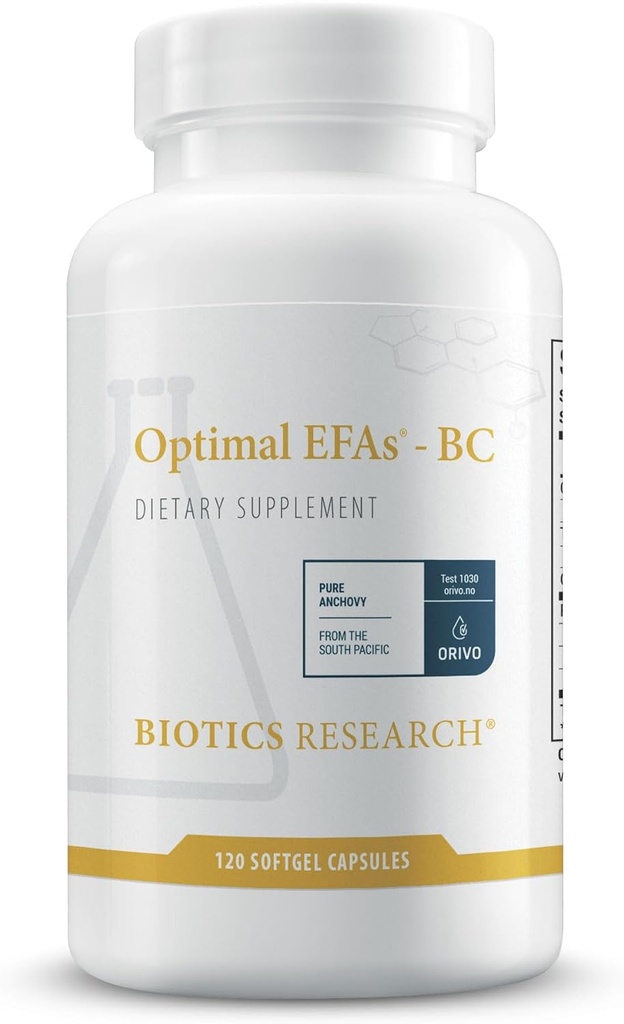 Biotics Research Optimal EFAs - BC, Gas, Flaxseed ve Blackcurrant Tohum Petrolleri. Omega3, 6 ve 9 Fatty Asits, 120 Softgels