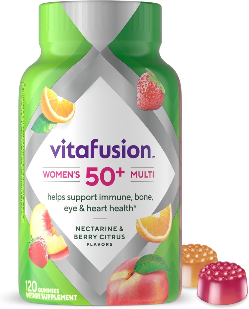 Vitafusion Women's 50+ Daily Multivitamin, Gummy Vitamins, 120 Ctt