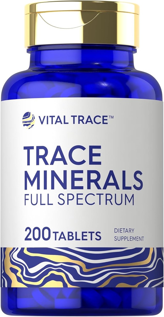 Carlyle Trace Minerals | 200 Tablet | Full Spectrum Supplement | Non-GMO & Gluten Free Complex | Tarafından Vital Trace