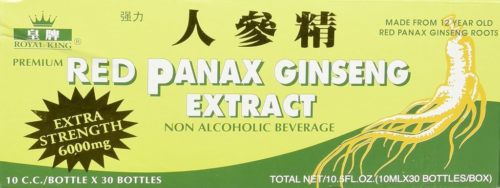 Royal King Red Panax Ginseng 6000 mg, 0.33 Fl Oz ( 30'un Paketi)