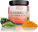Reddy Naturals Aryana Turmeric 50 – Organik Turmeric Supplement Toz ile Muscadine Grape & Okra – Hızlı-Dis çözme, Plant-Based Formula for Daily Wellness – 30 Hizmet