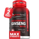 Herbtonics Korean Red Panax Ginseng 1500mg - Συμπλήρωμα ενέργειας για την κορυφαία απόδοση, εστίαση & ζωτικότητα - High Potency Ginseng Root Extract - 120 κάψουλες Vegan