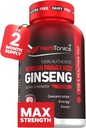 Herbtonics Korean Red Panax Ginseng 1500mg - Συμπλήρωμα ενέργειας για την κορυφαία απόδοση, εστίαση & ζωτικότητα - High Potency Ginseng Root Extract - 120 κάψουλες Vegan
