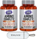 Şimdi Gıdalar Spor Beslenme, Amino TamamTM | Protein Sorma 21 Aminos ve B-6 | 120 Veg Capsules - Pill Organizer ile 2 Paket