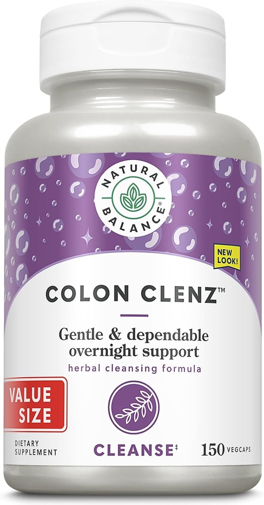 Doğal Denge Koloni Clenz | Herbal Colon Cleanse & Detox Supplement | Gentle & dependable Overnight Formula (150 CT)