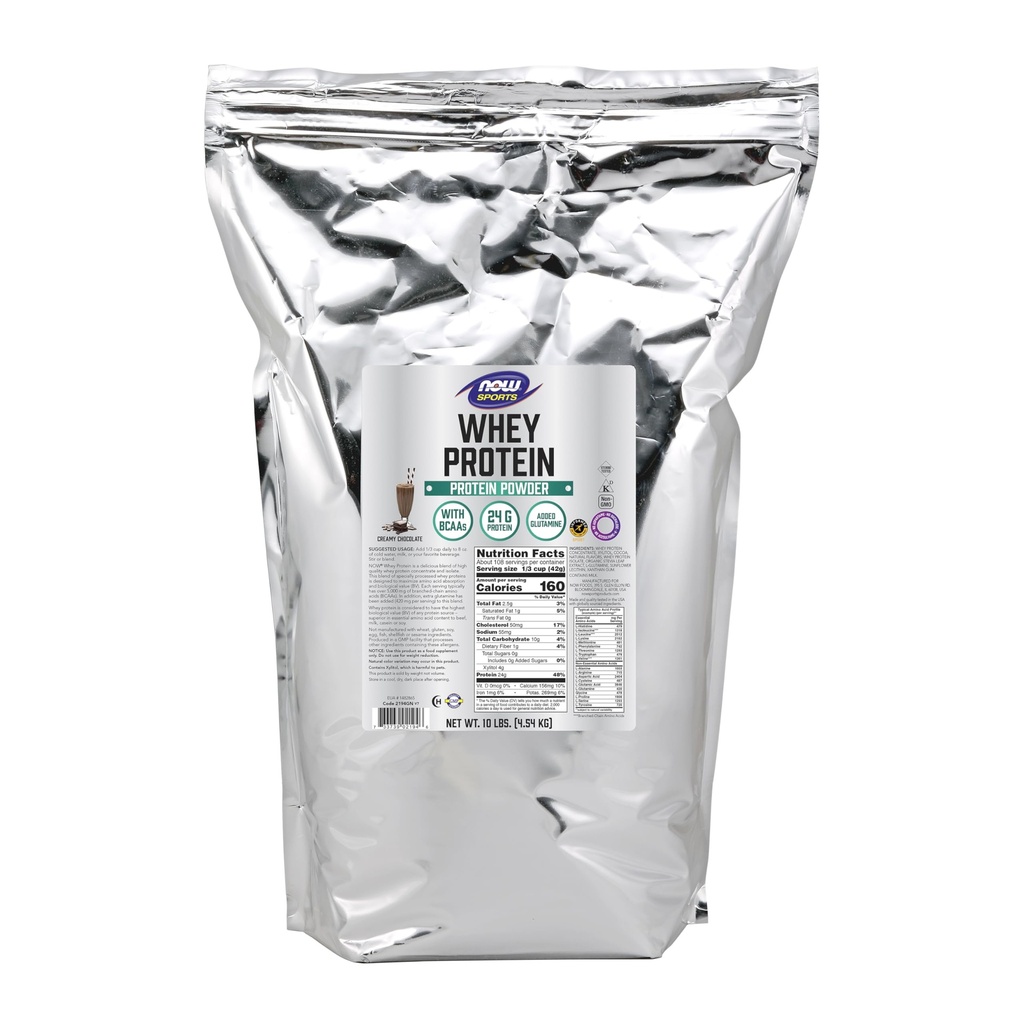 Şimdi Gıdalar Spor Beslenme, Whey Protein, BCAAs, Kremy Chocolate Toz, 10Pound