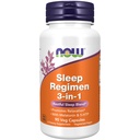 Şimdi Gıdalar Tamamlar, Sleep Regimen 3In-1, Melatonin, 5-HTP ve L-Theanine, Restful Sleep Assembly*, 90 Veg Capsules