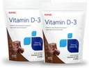 GNC Vitamin D-3 Yumuşak Chews 1000IU - Chocolate - Twin Pack