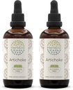 HerbEra Artichoke B120 (2pcs) Alcohol-Free Herbal Extract Tincture, Concentrated Liquid Drops Natural Artichoke (Cynara scolymus) Dried Leaf (2x4 fl oz)