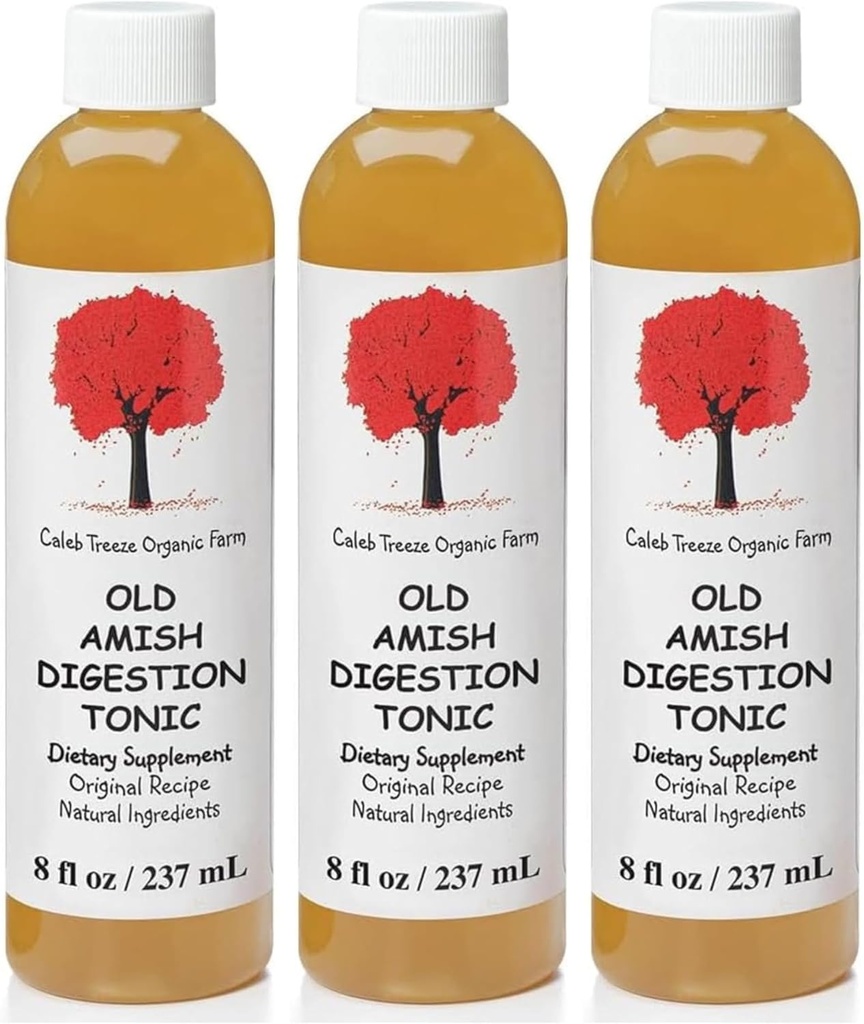 Caleb Treeze Old Amish Digestion Tonic (Πρώην: Σταματά την αναρρόφηση οξέων) 8 oz (πακέτο των 3)