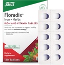 Floradix Demir Tabletleri - B Vitaminleri ile Demir Supplement, Folic Asit, C & More - Enerji Desteği - Vejetaryen & Gluten-Free - 120 Tablet (120 Hizmet)