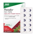 Floradix Demir Tabletleri - B Vitaminleri ile Demir Supplement, Folic Asit, C & More - Enerji Desteği - Vejetaryen & Gluten-Free - 120 Tablet (120 Hizmet)