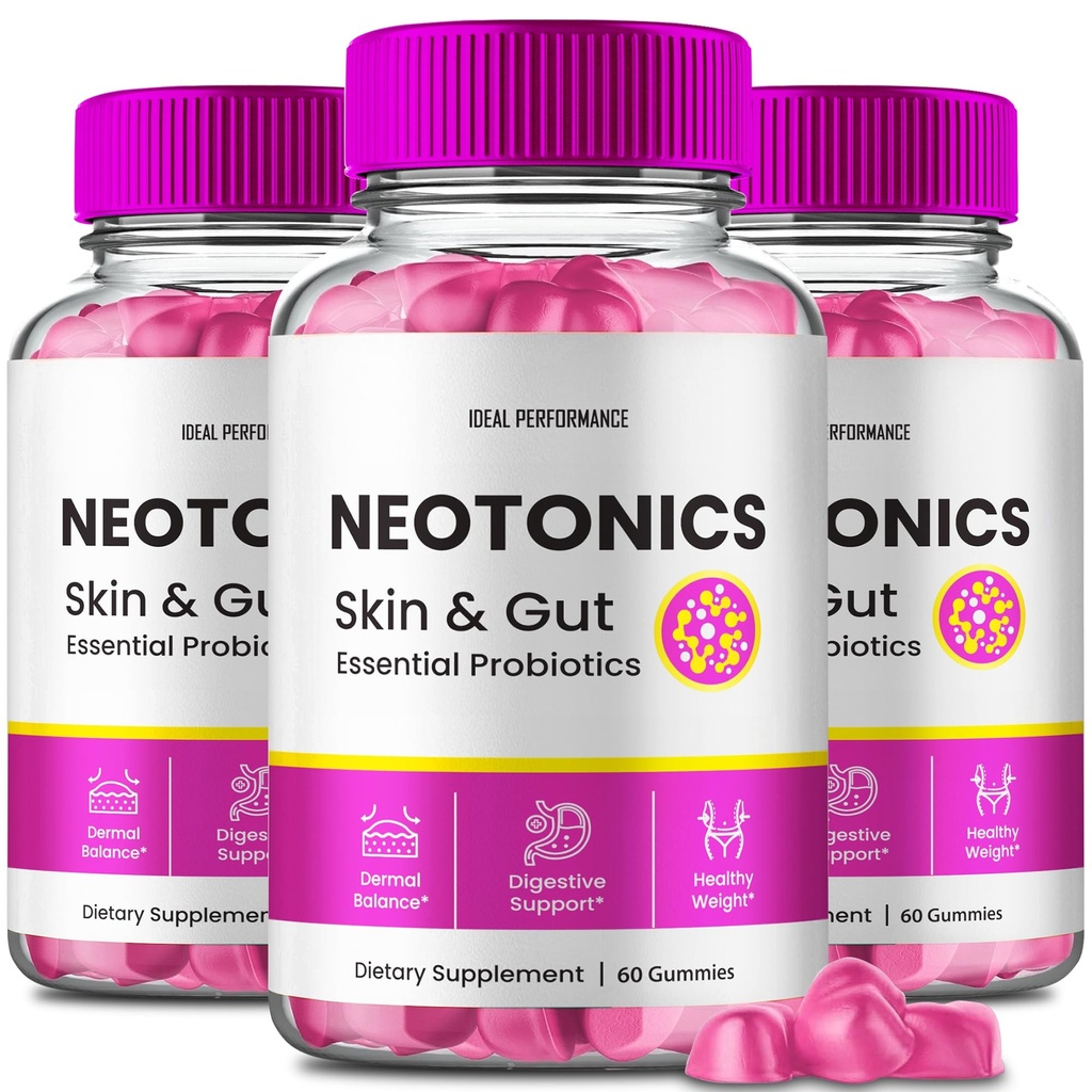 Neotonics Δέρμα και κόκκαλα Gummies, Neotonics Skin & Gut Health, Neototonics Gummies Glow Up Συμπλήρωμα δέρματος Neotonics Συμπλήρωμα δέρματος Clear - Δερμάτινες Gummies για Smooth Δέρμα Probiotic Gummies Κριτικές (3 Pack)
